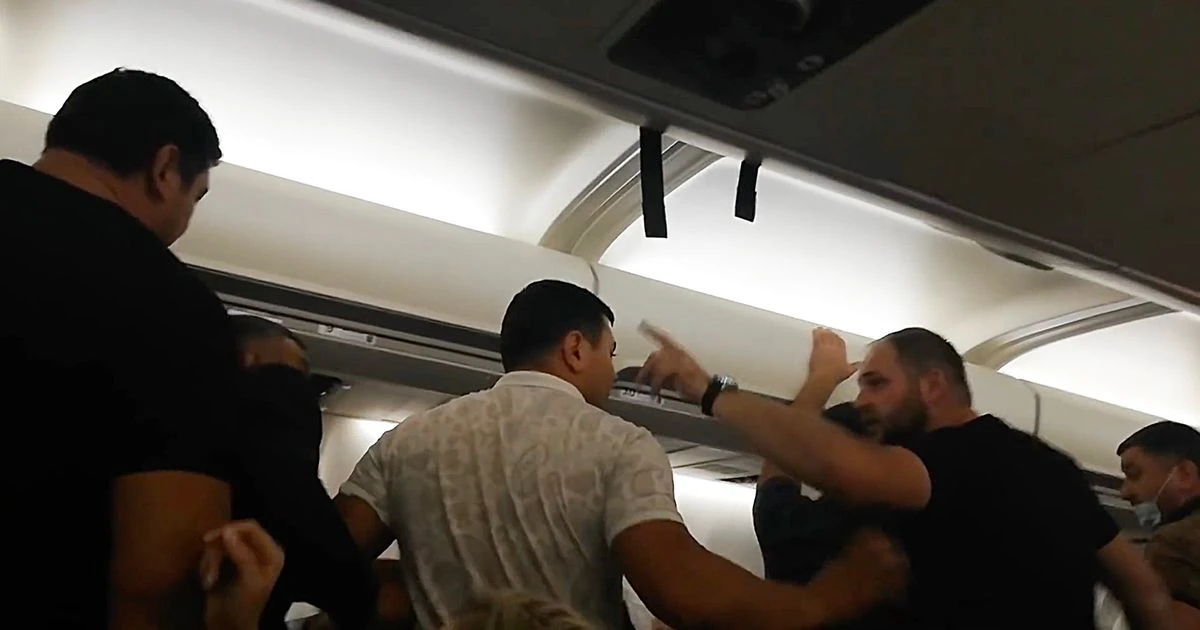 Mass brawl erupts in aisle mid-flight on airline banned by most European countries