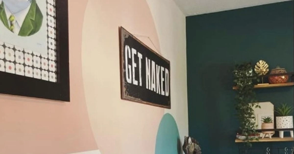 Mum's attempt at wall pattern backfires as she's left with very X-rated design