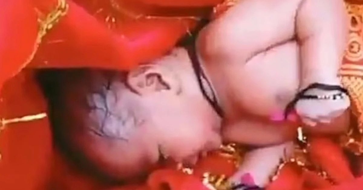 Newborn baby girl discovered alive floating down River Ganges in wooden box