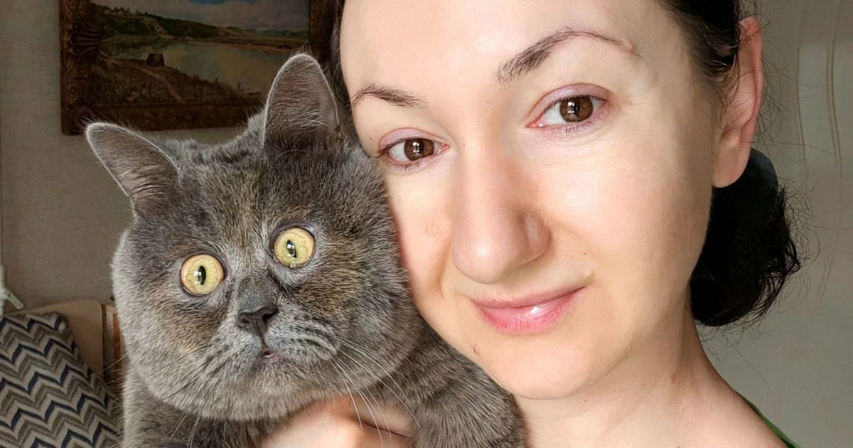 'Permanently startled' cat with wonky legs licked back to health by family pet
