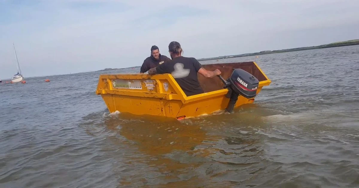 Marine engineers turn skip into a motorboat - and now plan to cross the channel in it