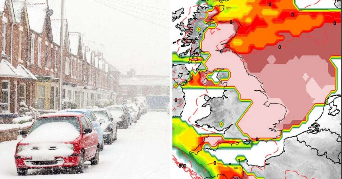 UK weather: New snow maps turn red as chaotic -1C freeze engulfs Britain