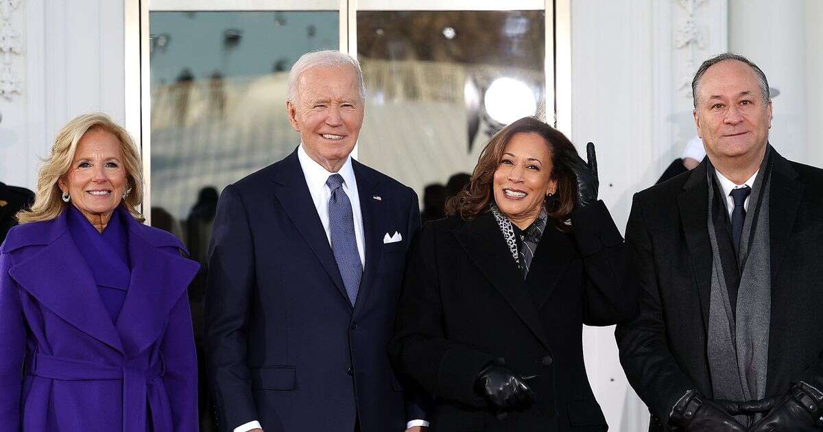 Joe Biden has awkward moment with wife Jill and then AGAIN with Kamala Harris