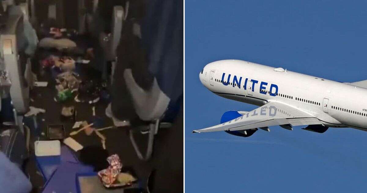 United Airlines passenger jet plummets moments after take-off leaving several injured