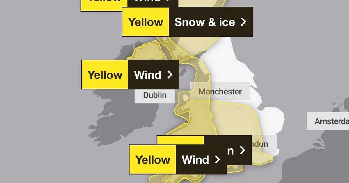 Map reveals what areas will be hit by snow and ice as Met Office urges Brits to prepare