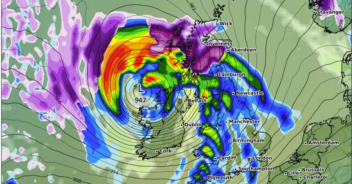 UK snow: Weather maps show TWO DAY blizzard will cover half of Britain this week