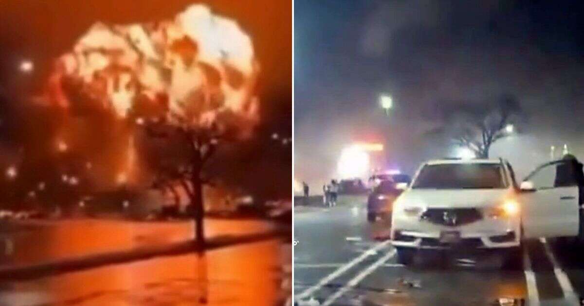 Sickening moment Philadelphia plane crash jet ploughs into house sparking huge inferno