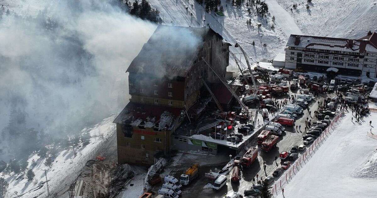 Turkey fire: Shock moment blaze tears through ski hotel killing 76 as guests forced to jump