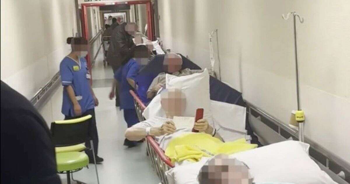 Damning photo lays bare grim reality of NHS crisis as A&E patients wait on trolleys