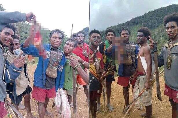 Cannibal fighters take selfies licking severed human feet and declare 'this is our meat'