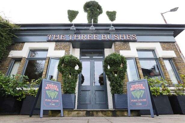 Pub rebrands as 'The Three Bushes' with outrageous hair-themed decorations