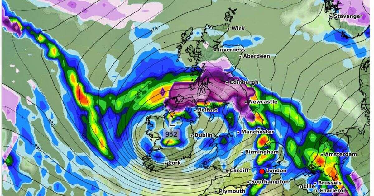 UK snow maps show new -8C Arctic blast to hit millions of Brits as forecast turns purple