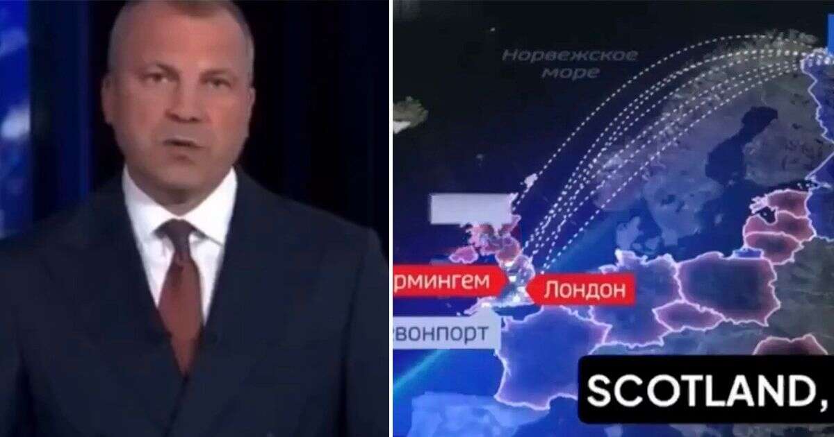 Chilling moment Russian state TV vows Kremlin will pay 'special attention' to UK in event of nuclear war