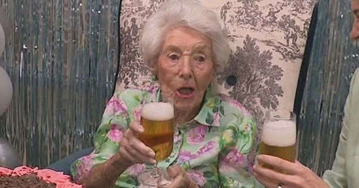 Grandma, 110, reveals her secret to living longer is a can of beer every day