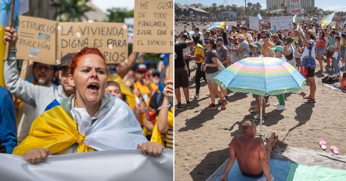 Tenerife tourist protests restart after holidaymakers get trapped on volcano sparking rescue mission