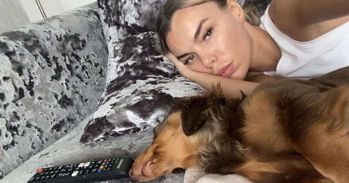 Ashley Dale lovingly cuddles 'spooked' pet dog an hour before she is shot dead