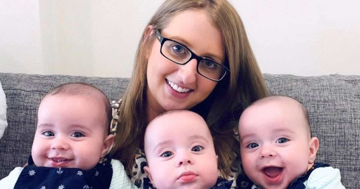 First-time mum gives birth to identical triplets in lockdown beating incredible odds