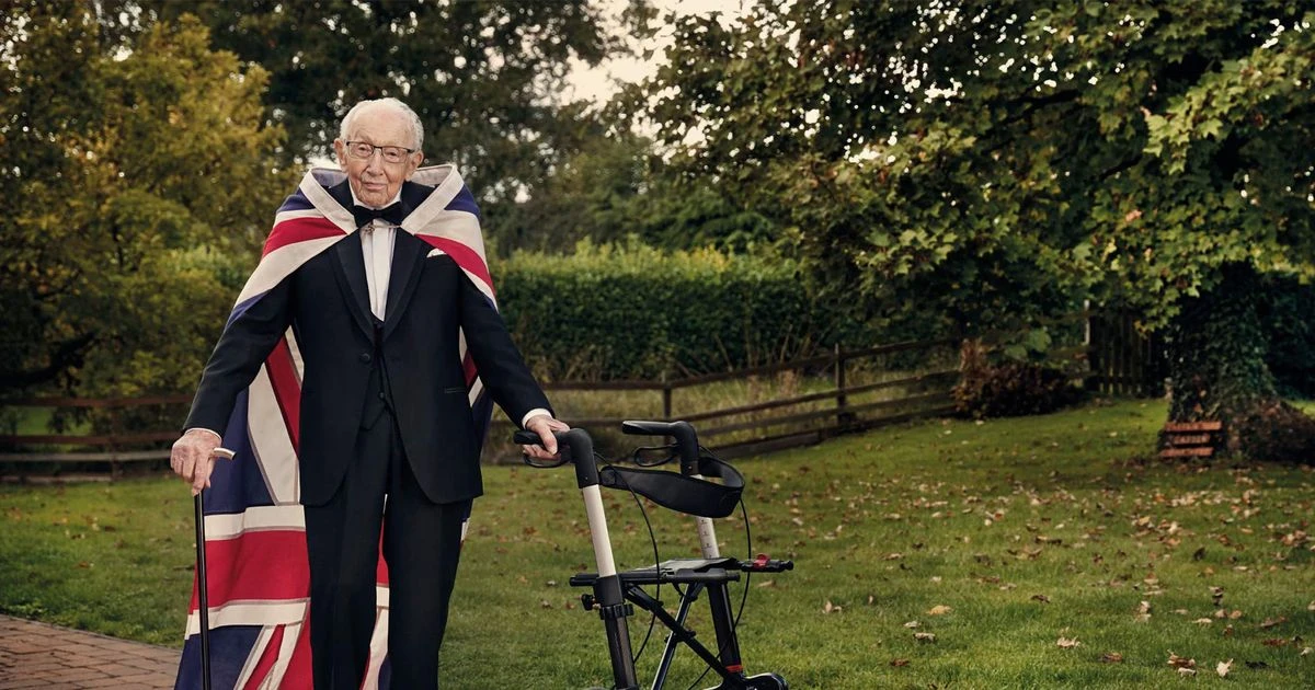 Captain Sir Tom Moore becomes oldest GQ cover star as he wins Pride of Britain Award