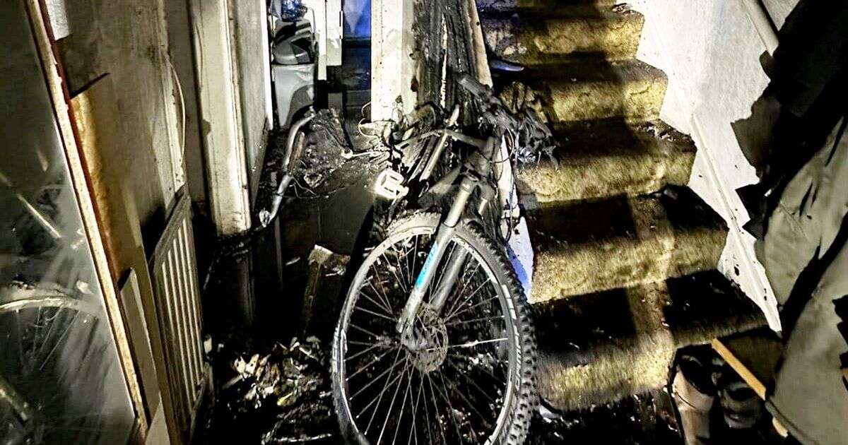 Worrying images show how e-bike battery explosion sparks devastating house fire