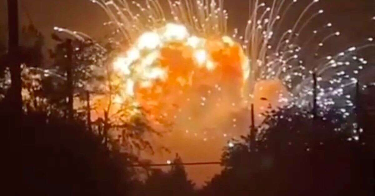 Enormous explosions hit Russian missile sites - including arms supplied by Kim Jong Un