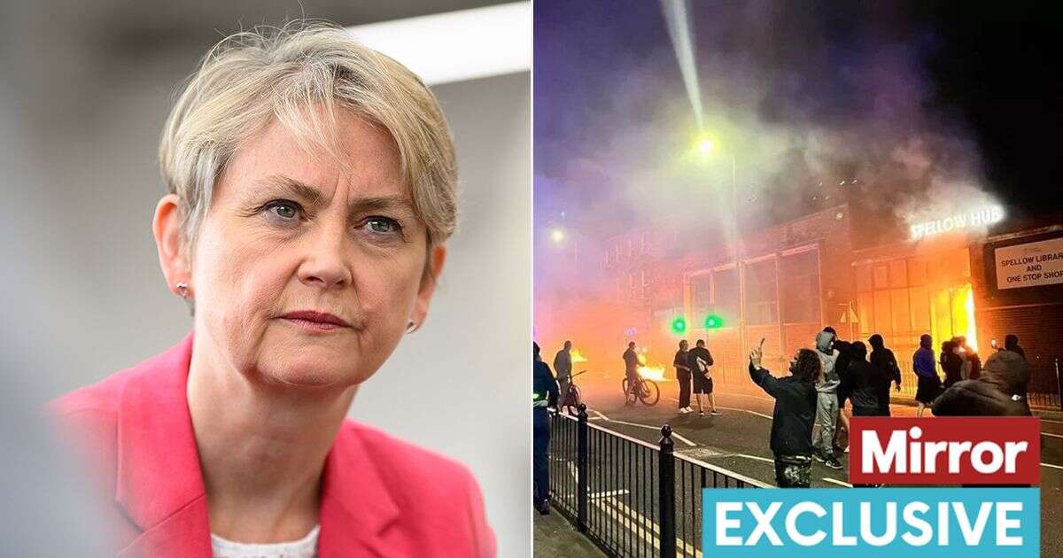 Yvette Cooper voices fury over terrified kids cowering in darkness during riots