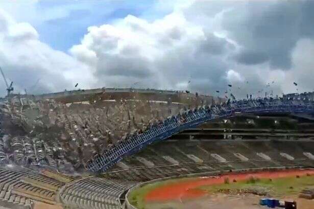 Colossal stadium that hosted Arsenal and Chelsea is demolished in dramatic footage