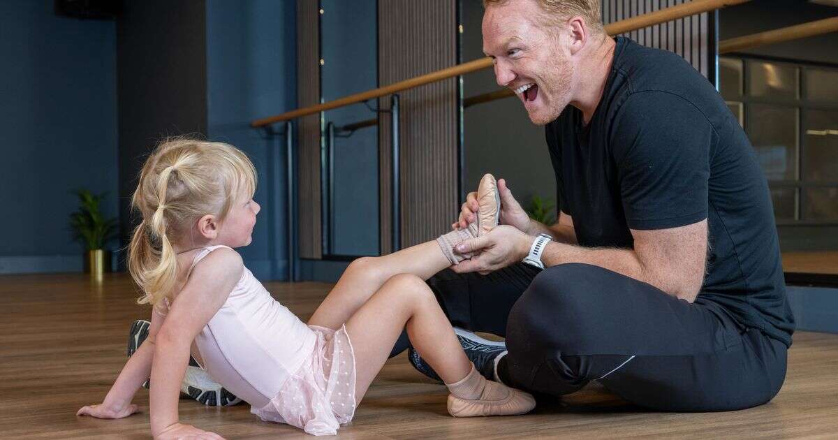 Greg Rutherford goes to dad-only ballet class as 7 in 10 want to do more with kids