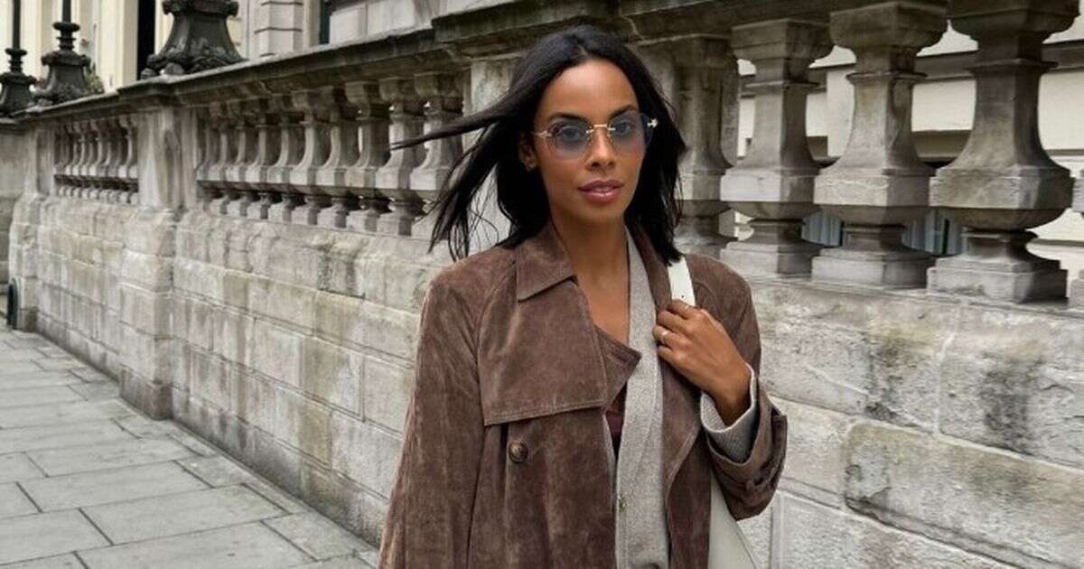 We found a gorgeous alternative to Rochelle Humes’ £970 brown suede trench coat – it’s £800 cheaper