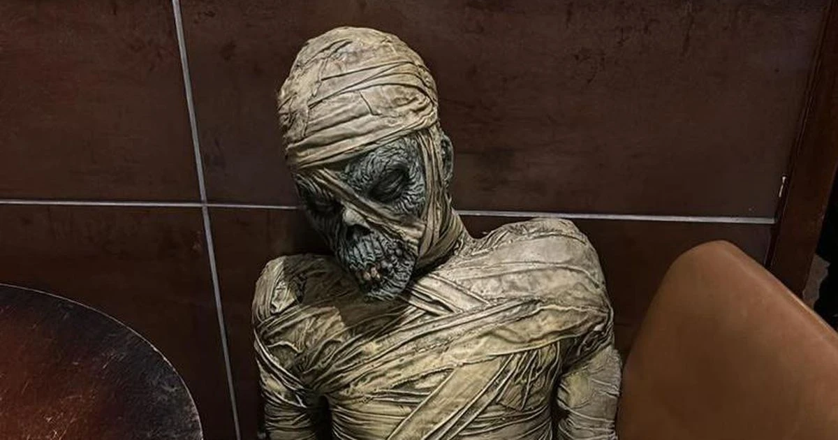 Police hunt thieves who ran off with pub's iconic mummy figurine in bizarre 'kidnap'