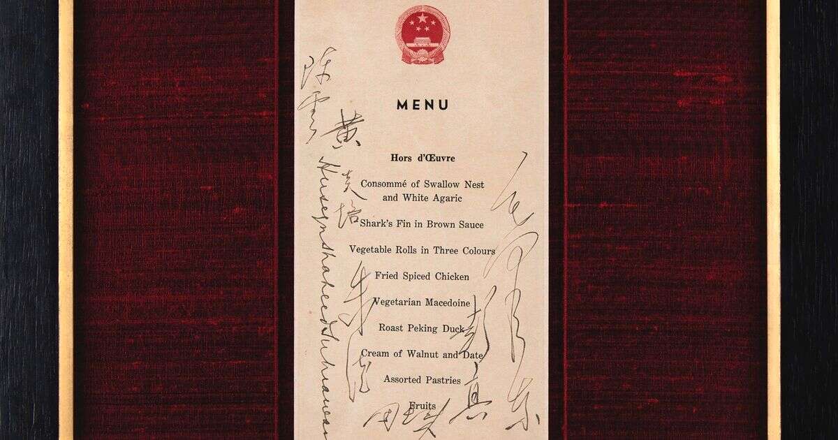 Menu signed by Chinese leader Mao Zedong sells for eye-watering sum at private auction