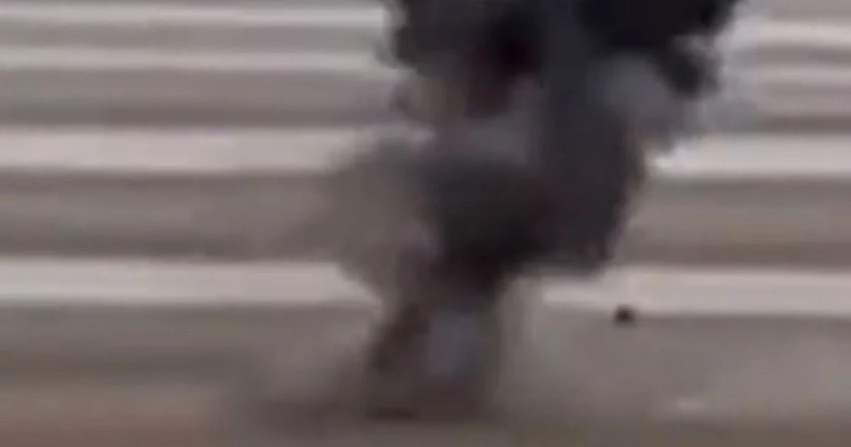 Terrifying moment bomb squad carry out explosion at beach after 'device' found in street