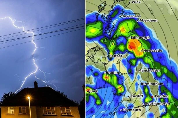 Met Office issues thunderstorm yellow warning for UK regions - exact time it will strike