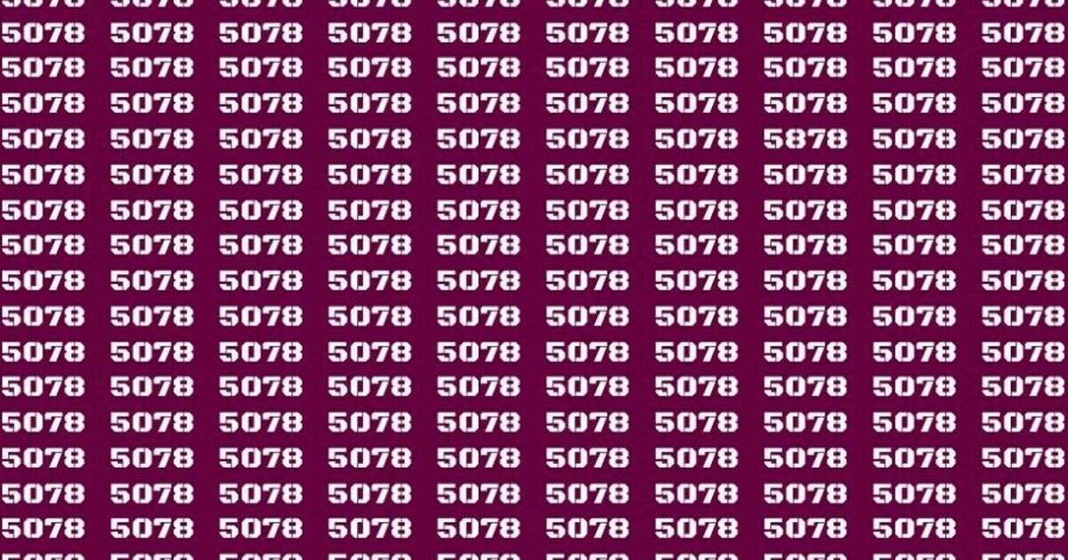 You have eyes like a hawk if you can find hidden number 5878 in baffling brain teaser