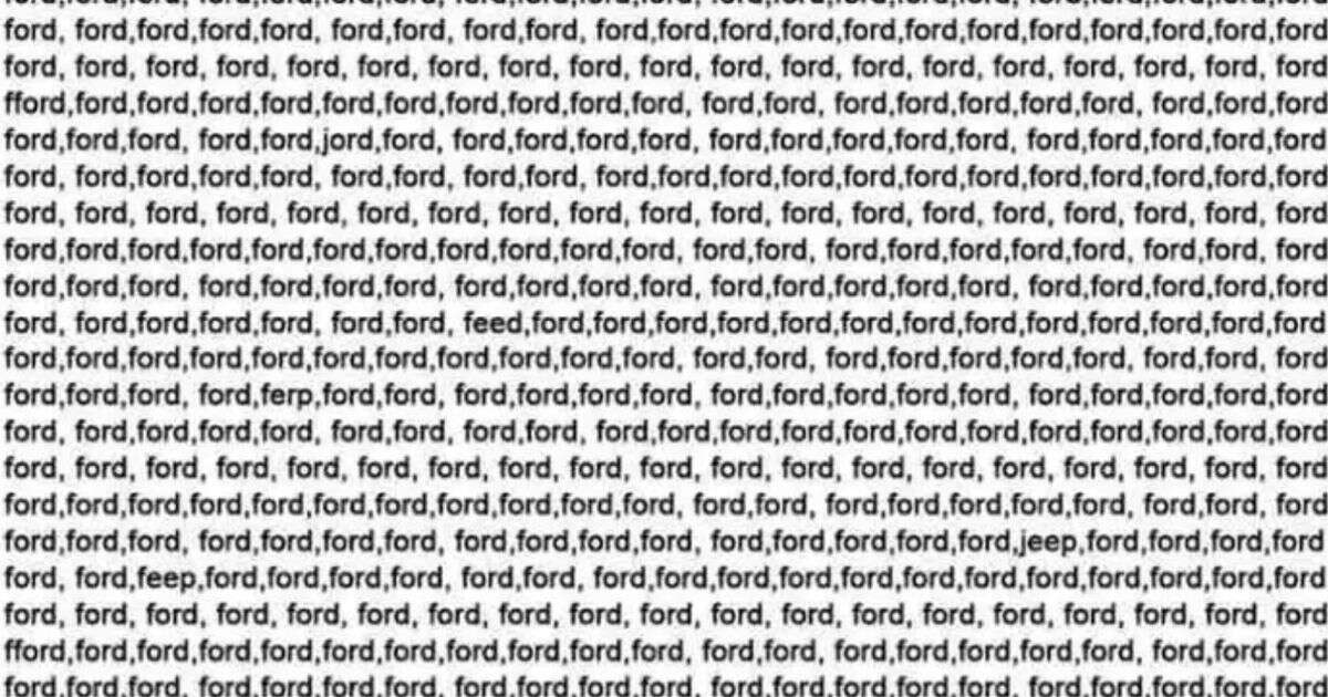 Only people with a high IQ can spot the hidden jeep in a sea of Fords