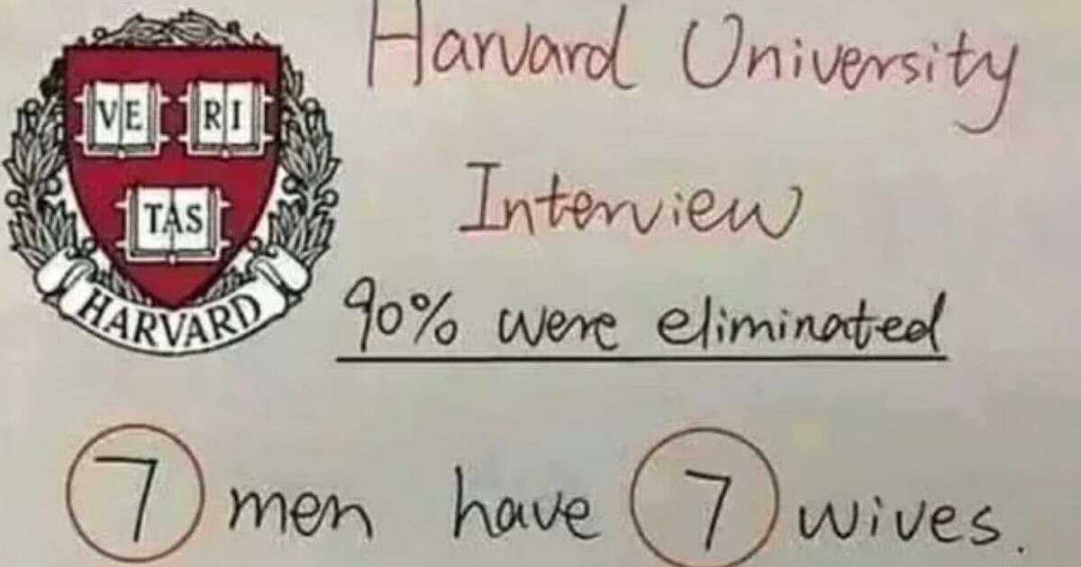 You're a genius if you can answer this 'impossible' Harvard question with 90% fail rate