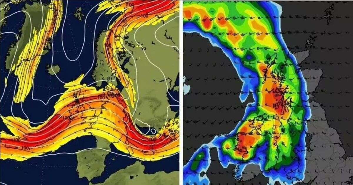 Exact date UK to be pummelled by torrential rain and gale-force winds in alarming new mapsMet Office