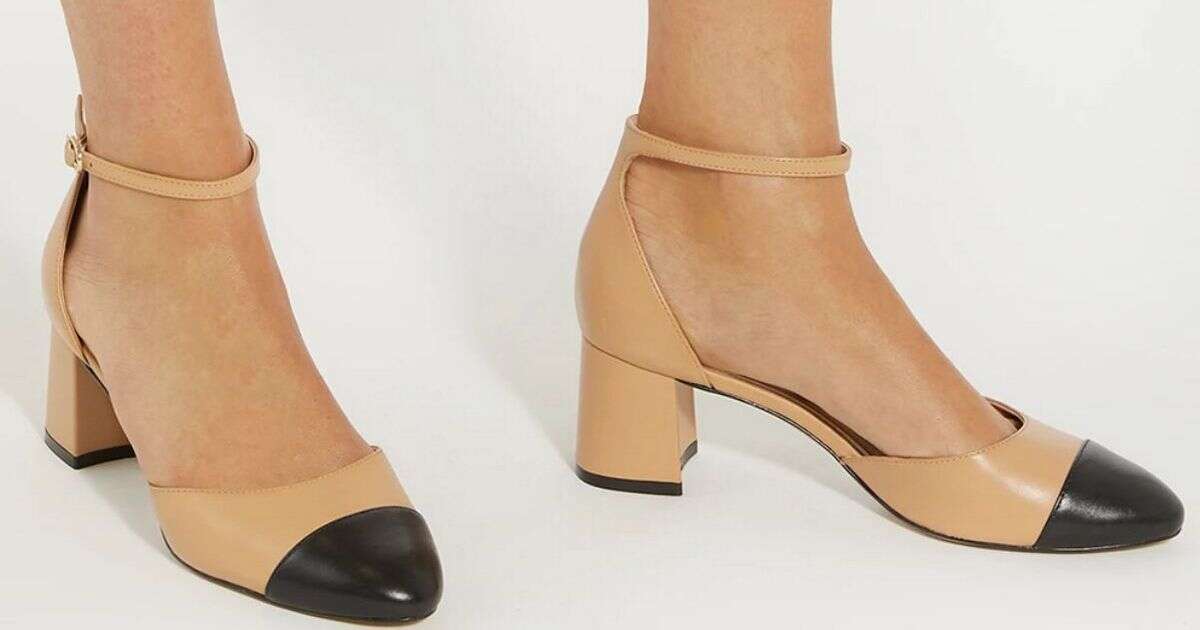 Run to grab the Chanel-inspired colour block court heels that look far more expensive than the price tag