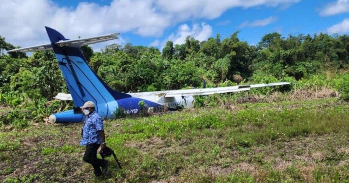 Indonesian plane carrying 42 passengers including governor's wife skids 1.2km off runway