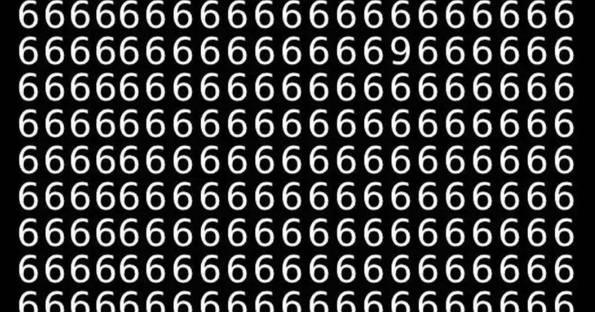 Just 1 percent of people can find the hidden 9 in a sea of 6s in less than 9 seconds