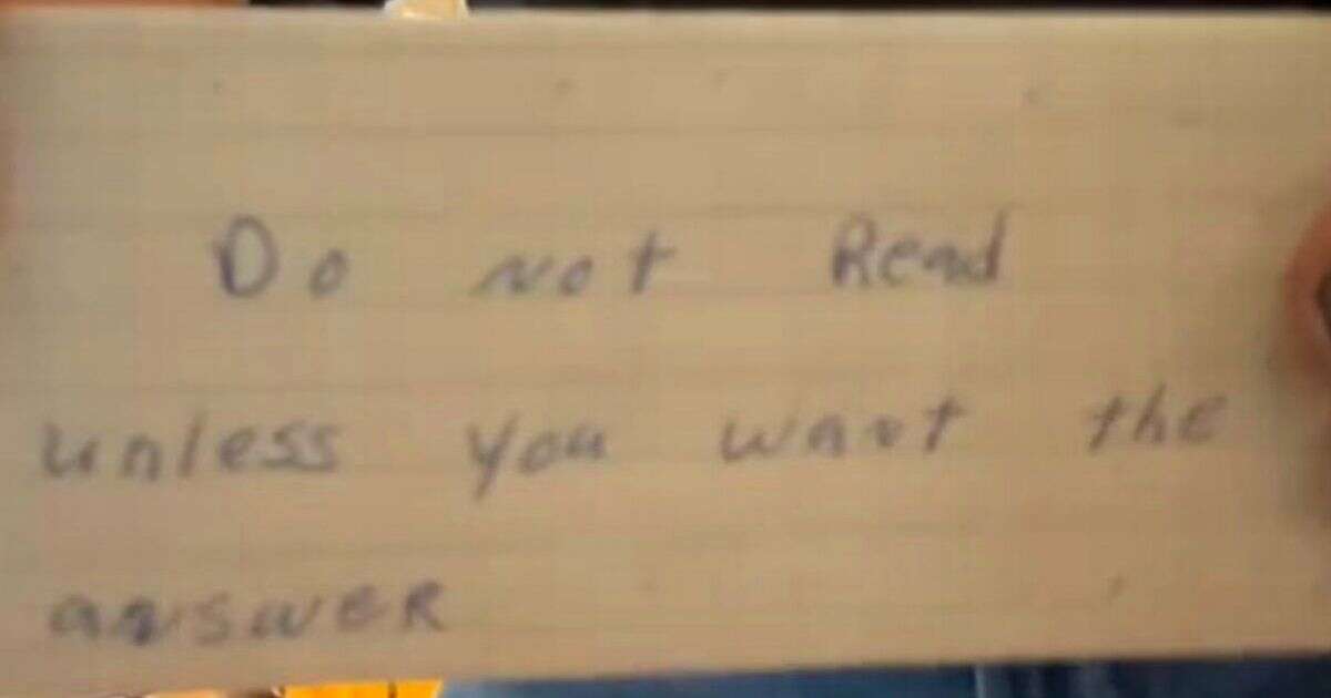 Woman clears out late dad's house and finds 'ominous' note with family secret