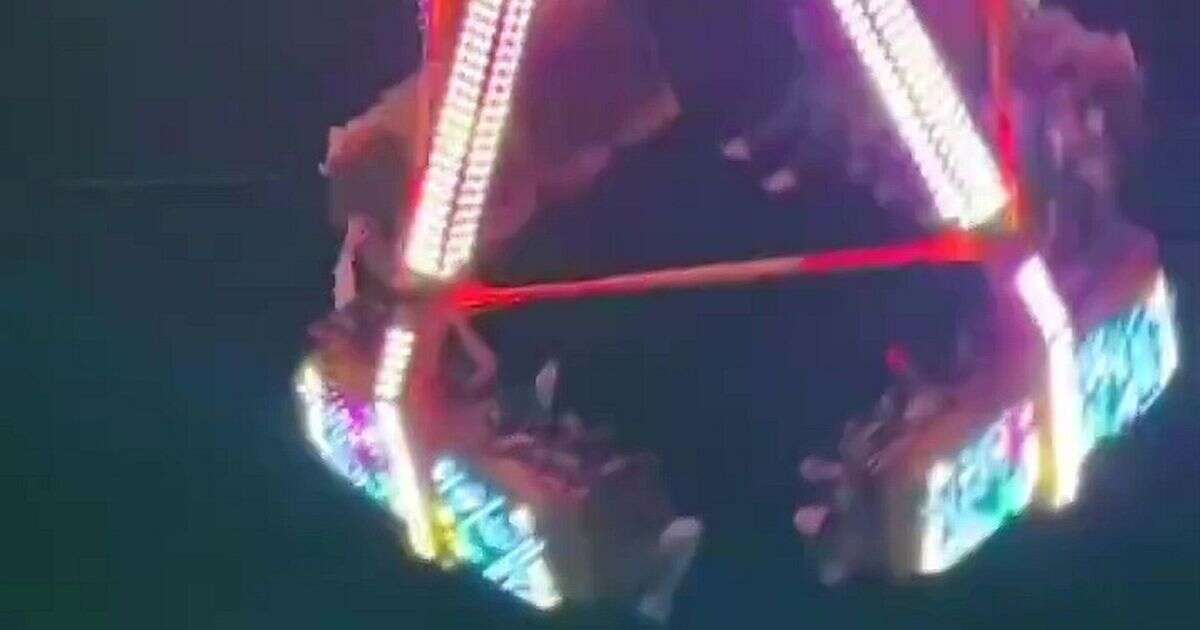 Moment fairground ride collapses as cars go flying with 'blood splatters' injuring 6