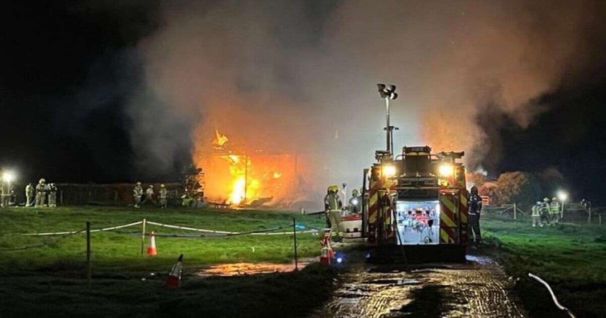 Ower fire: Huge blaze erupts after campervan set alight as locals urged to shut windows