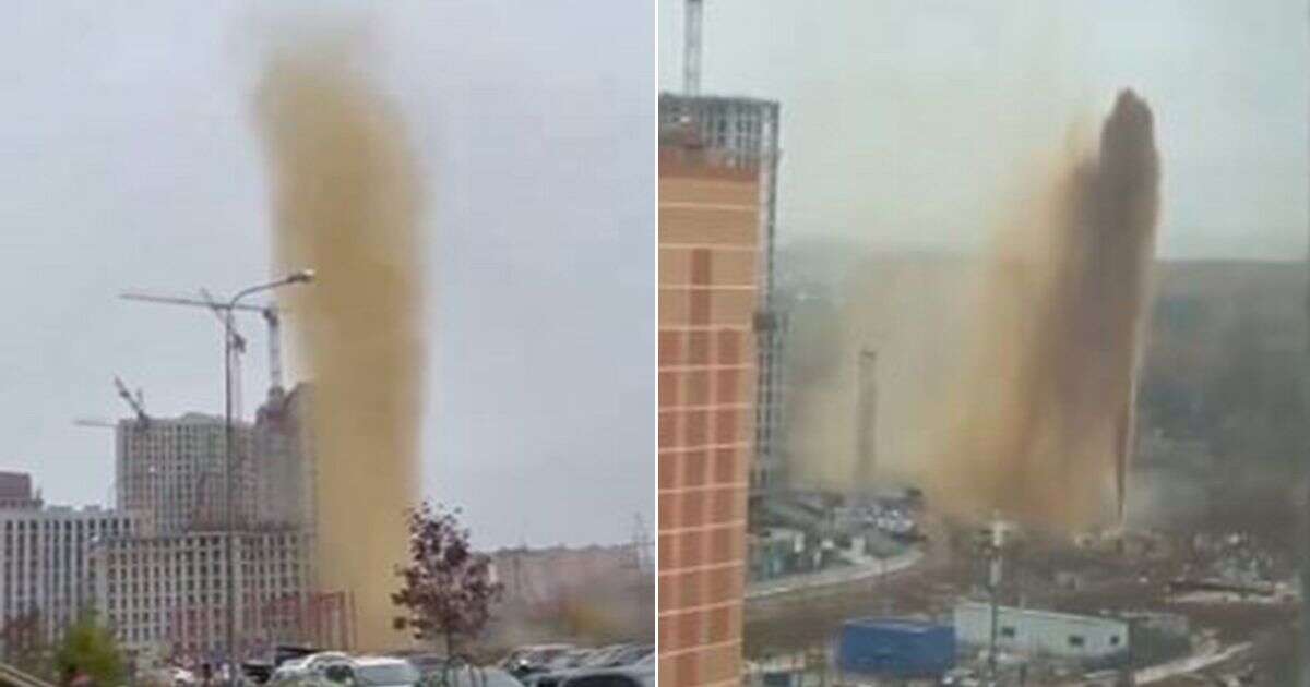 Shock footage shows 'fountain of sewage the height of a residential building' shooting into the sky