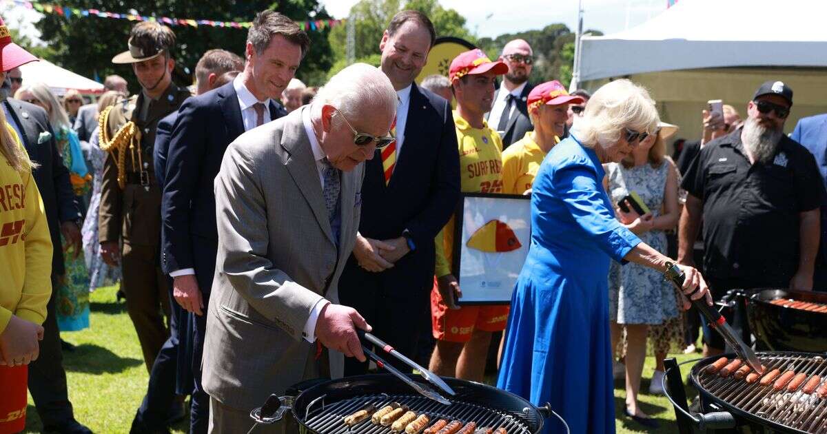 King Charles' agitated comment as he stumbles over speech after manning Aussie BBQ