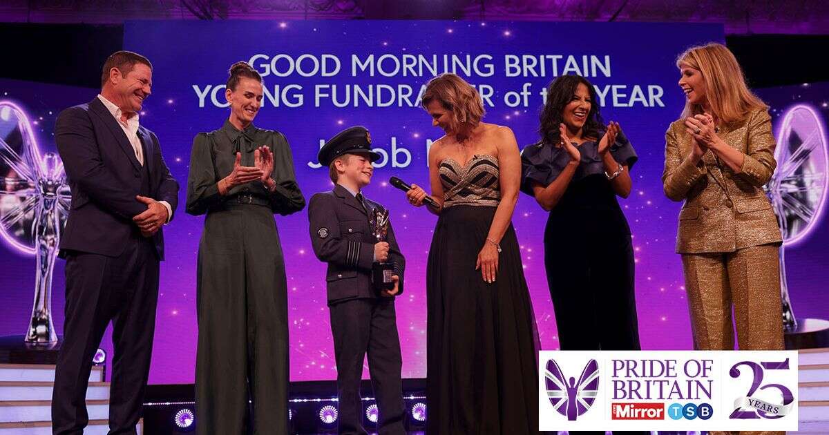 Jacob The Pilot melts hearts as Kate Garraway presents him with Pride Of Britain Award