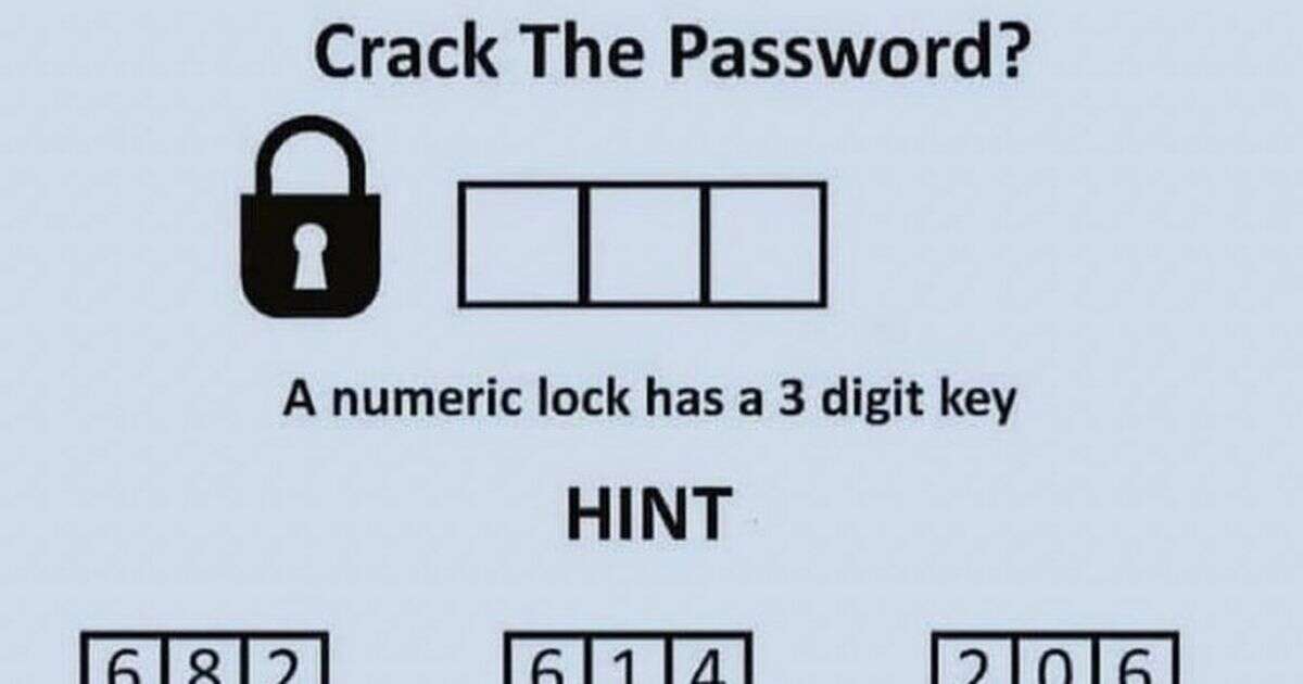 Only people with the highest IQ can solve the 3-digit password in this puzzle