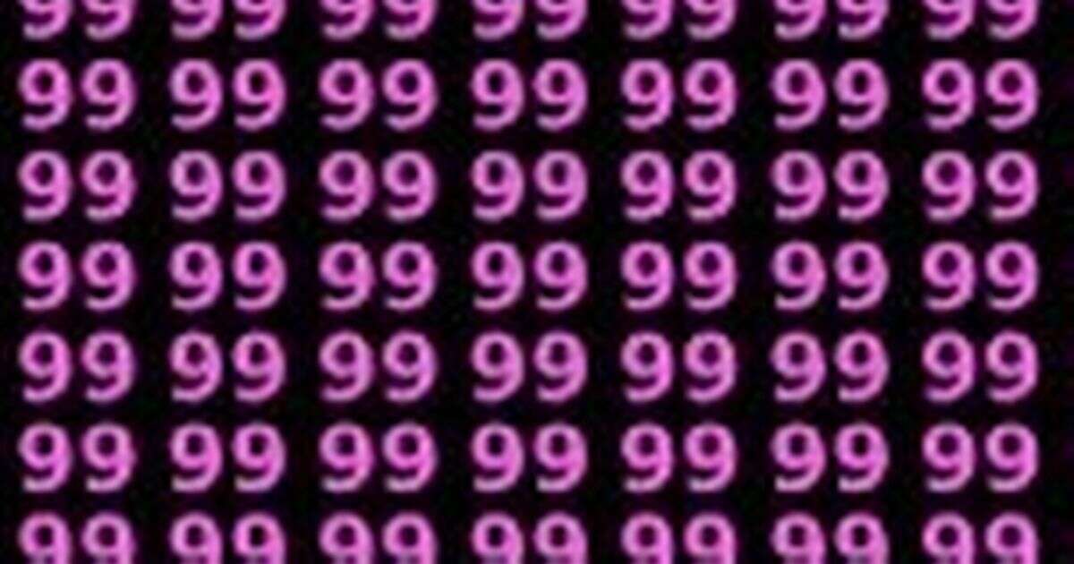 Only 2 percent of people can find the 89 in this sea of 99s in less than seven seconds