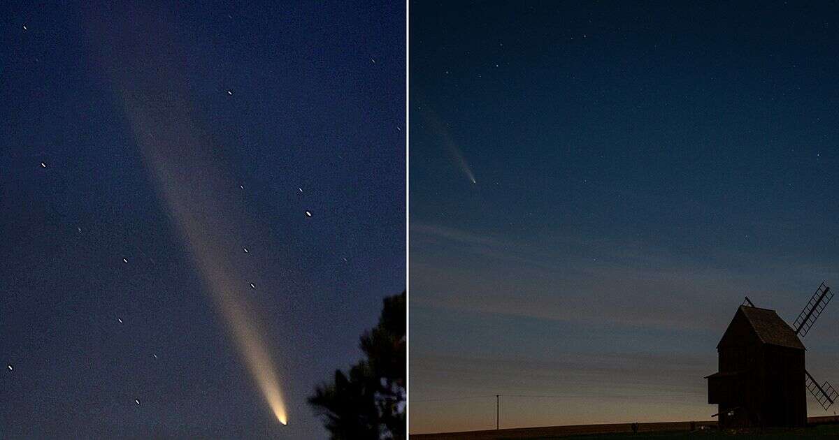 Man captures time-lapse footage of Comet A3 which won't be seen on Earth for another 80,000 years