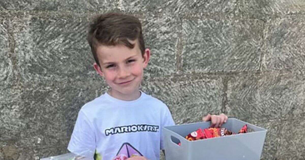 Cheeky little boy delighted at reaction to his eight-word Halloween note