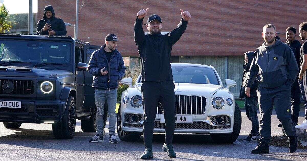 Kidnap and GBH thug celebrates early prison release in front of Bentley motor before going to McDonald's